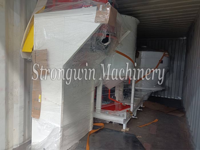 Animal feed mixer and packaging equipments packing and shipping to Mozambique