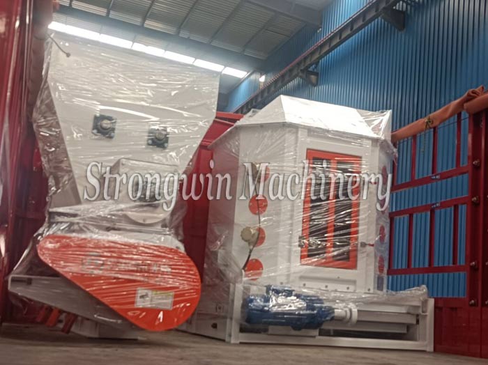 SZLH250 Chicken Feed Pellet Production Line Packing and Shipping to Qinhai Province, China