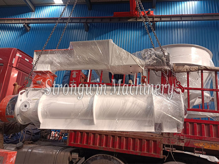 SZLH250 Chicken Feed Pellet Manufacturing Plant packing and shipping to Hubei Province