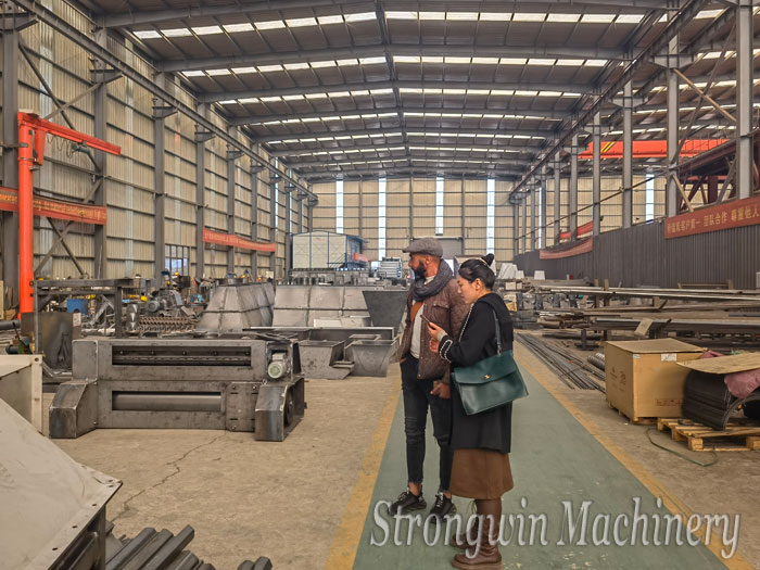 France Customers Visit Strongwin factory For Animal Feed Manufacturing Machine