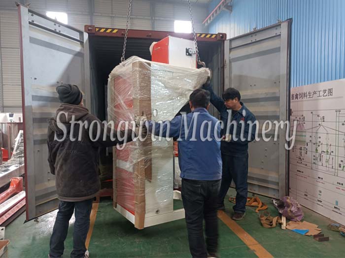 DGP120 tilapia feed production plant packing and shipping to Mozambique