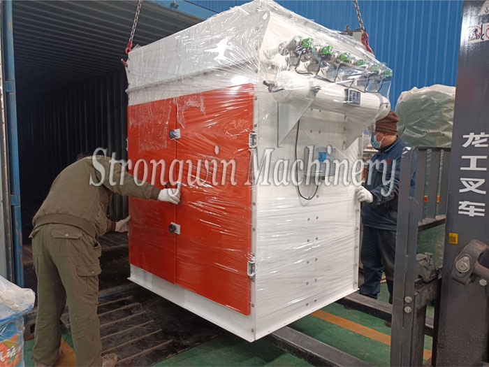 55kw animal feed powder production plant packing and shipping to Peru