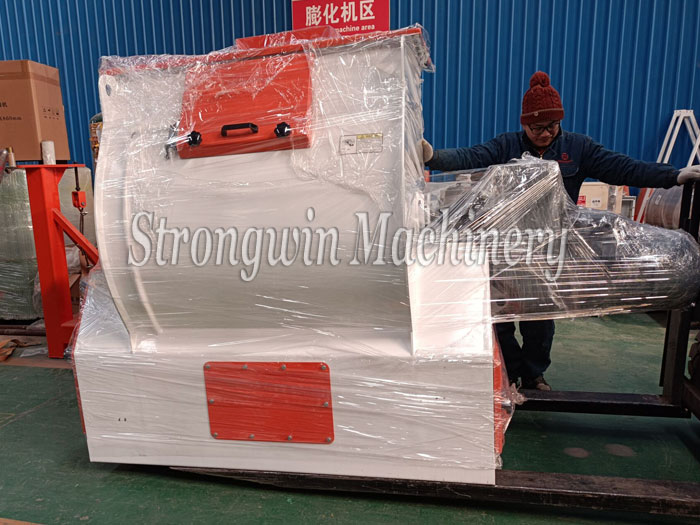 55kw animal feed powder production plant packing and shipping to Peru