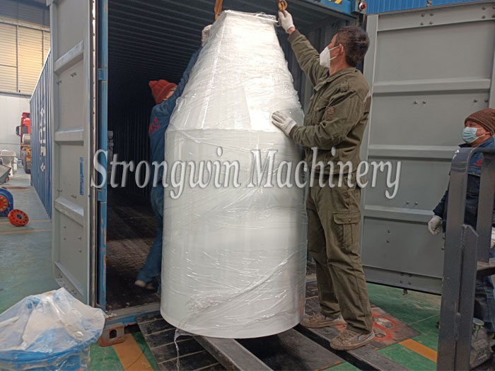 55kw animal feed powder production plant packing and shipping to Peru