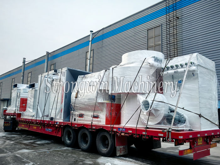 Part equipments of SZLH508 pig feed manufacturing plant packing and shipping to Gansu Province, China