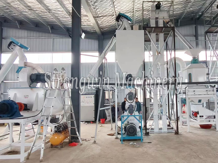 Customized duck feed pellet production plant project