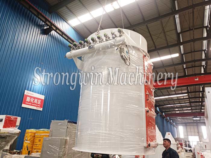 SZLH350 Complete set animal feed machine packing and shipping to Hubei Province, China