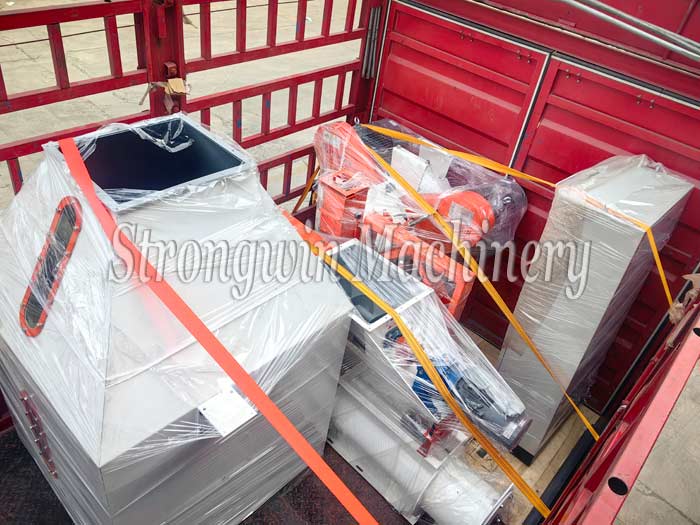 SZLH250 animal feed production machine packing and shipping to Hunan Province, China