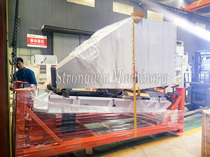 Animal feed production plant packing and shipping to Côte d’Ivoire