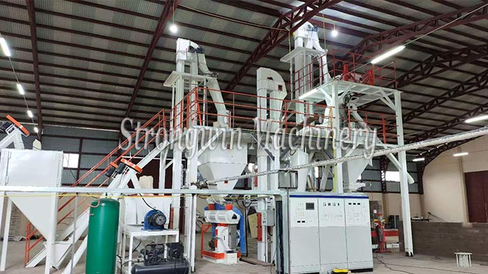 SZLH320 animal pellet feed production line installed in Bolivia