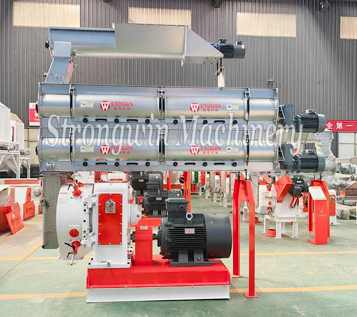 Pellet Machine & Cooler & Crumbler packing and shipping to Peru