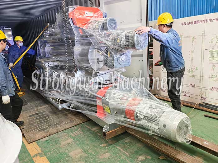 5TPH Fish Feed Extrusion Line Equipment— currently being packed and scheduled for shipment to Iraq.